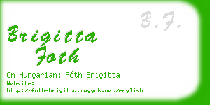 brigitta foth business card